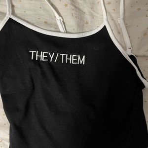 Spensers They/Them Cropped Tank Top